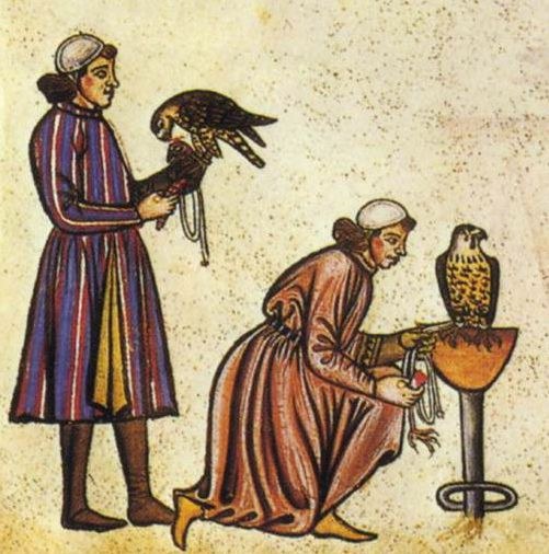 To falkonerer. Pal. lat. 1071 (Public Domain, Wikimedia Commons)
